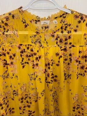 Aritzia Wilfred Lourdes Blouse In Yellow/Multi Floral